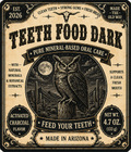 Teeth Food Dark (w/Activated Charcoal, Xylitol, Nano-Hydroxyapatite, & Vanilla Extract)